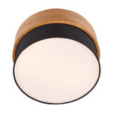 Seasons 2 Light Round Black Ceiling Light – Satin Nickel