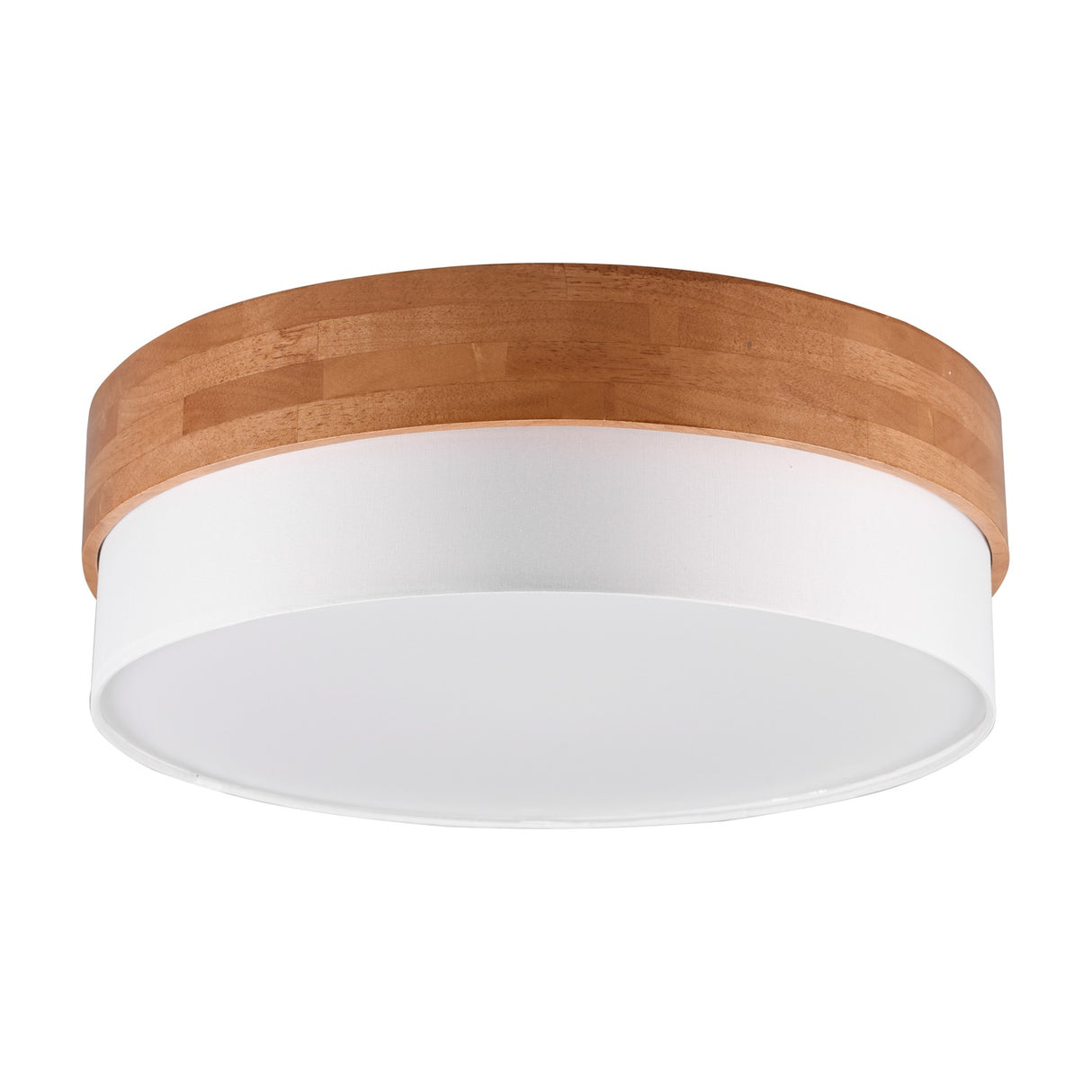Seasons 3 Light Round White Ceiling Light – Satin Nickel