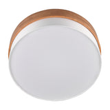Seasons 3 Light Round White Ceiling Light – Satin Nickel