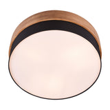Seasons 3 Light Round Black Ceiling Light – Satin Nickel