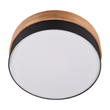 Seasons 3 Light Round Black Ceiling Light – Satin Nickel