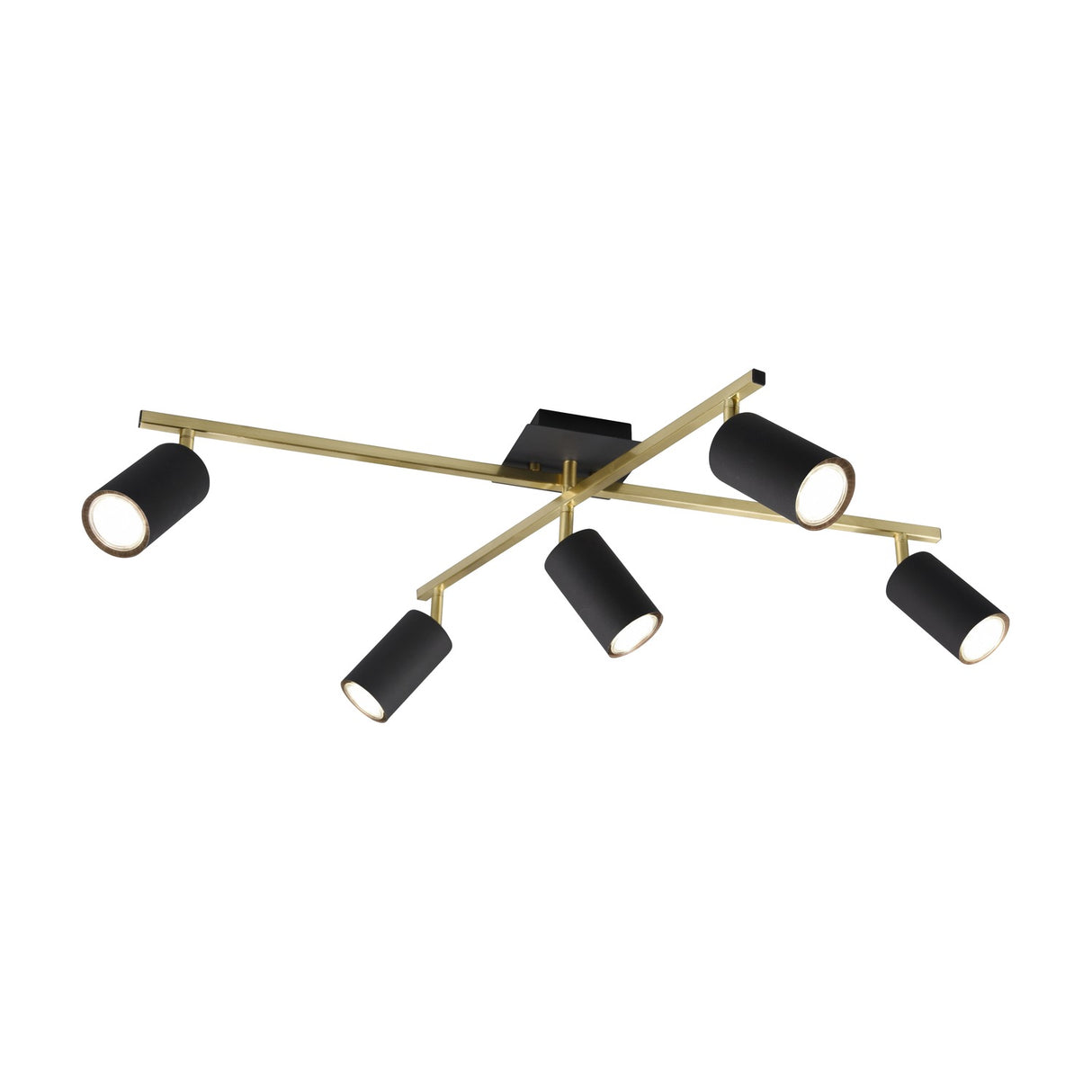 Marley 5 Light Ceiling Light – Black & Gold