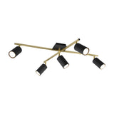 Marley 5 Light Ceiling Light – Black & Gold