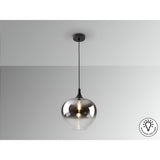 Opaz Large 1 Light Pendant - Smoked Black
