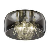 Crystel 3 Light Glass Ceiling Light – Chrome