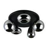 Lumina 5 Light Glass Ceiling Light – Matt Black