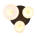 Diva 3 Light Glass Ceiling Light – Satin Brass