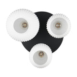 Diva 3 Light Glass Ceiling Light – Satin Brass