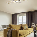 Irvine 3 Light LED Square Ceiling Light – Satin Brass