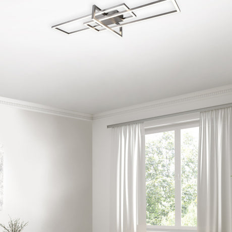 Salinas 3 Light 100cm LED Chandelier – Satin Nickel