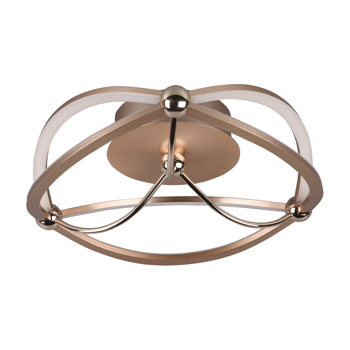 Charivari 2 Light LED Circular Ceiling Light – Satin Brass