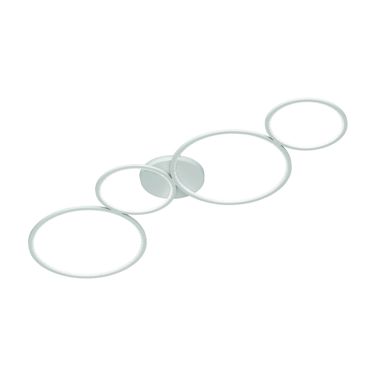 Rondo 4 Light LED Ring Chandelier – Matt White