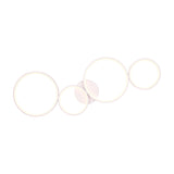 Rondo 4 Light LED Ring Chandelier – Matt White