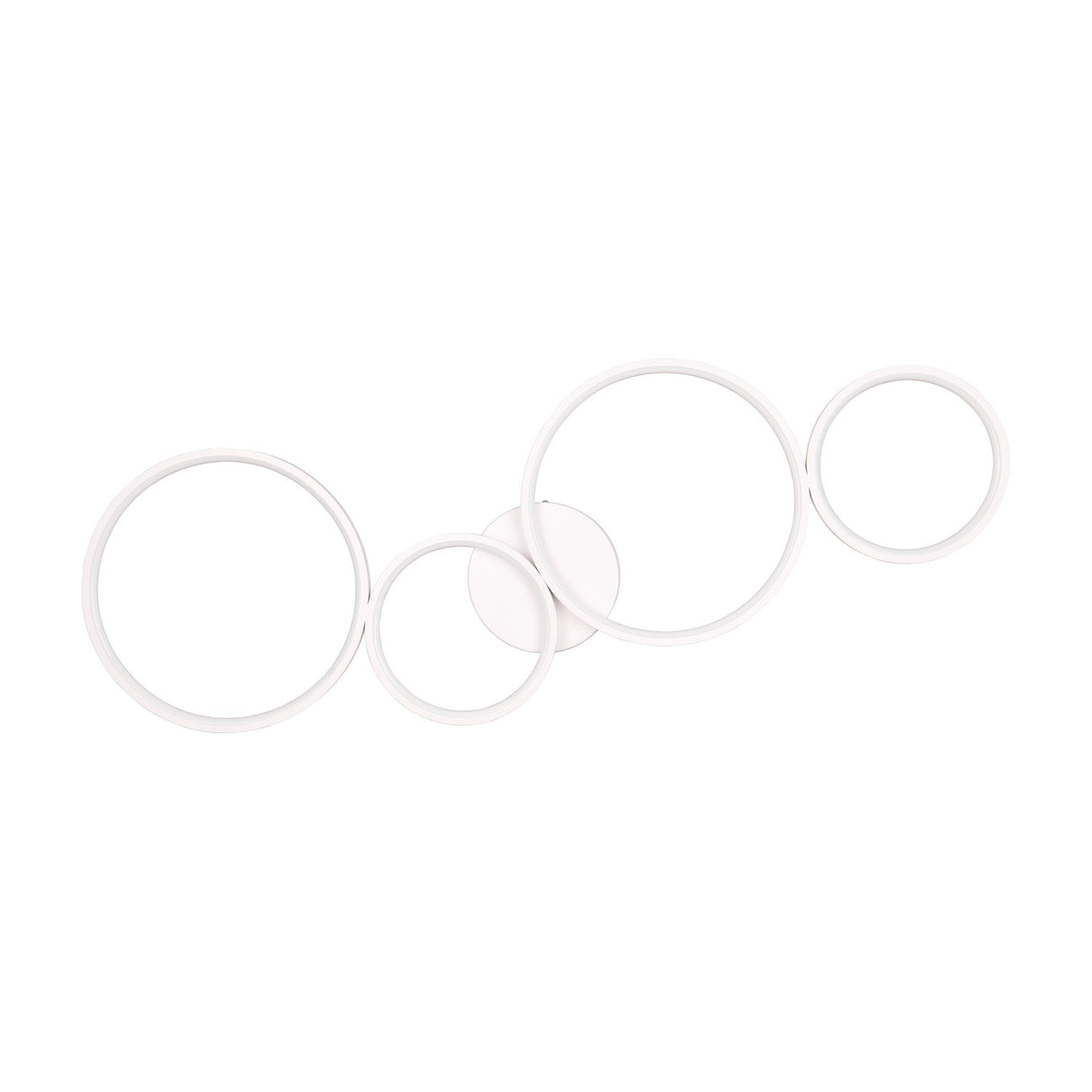 Rondo 4 Light LED Ring Chandelier – Matt White