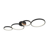 Rondo 4 Light LED Ring Chandelier – Matt Black