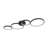 Rondo 4 Light LED Ring Chandelier – Matt Black