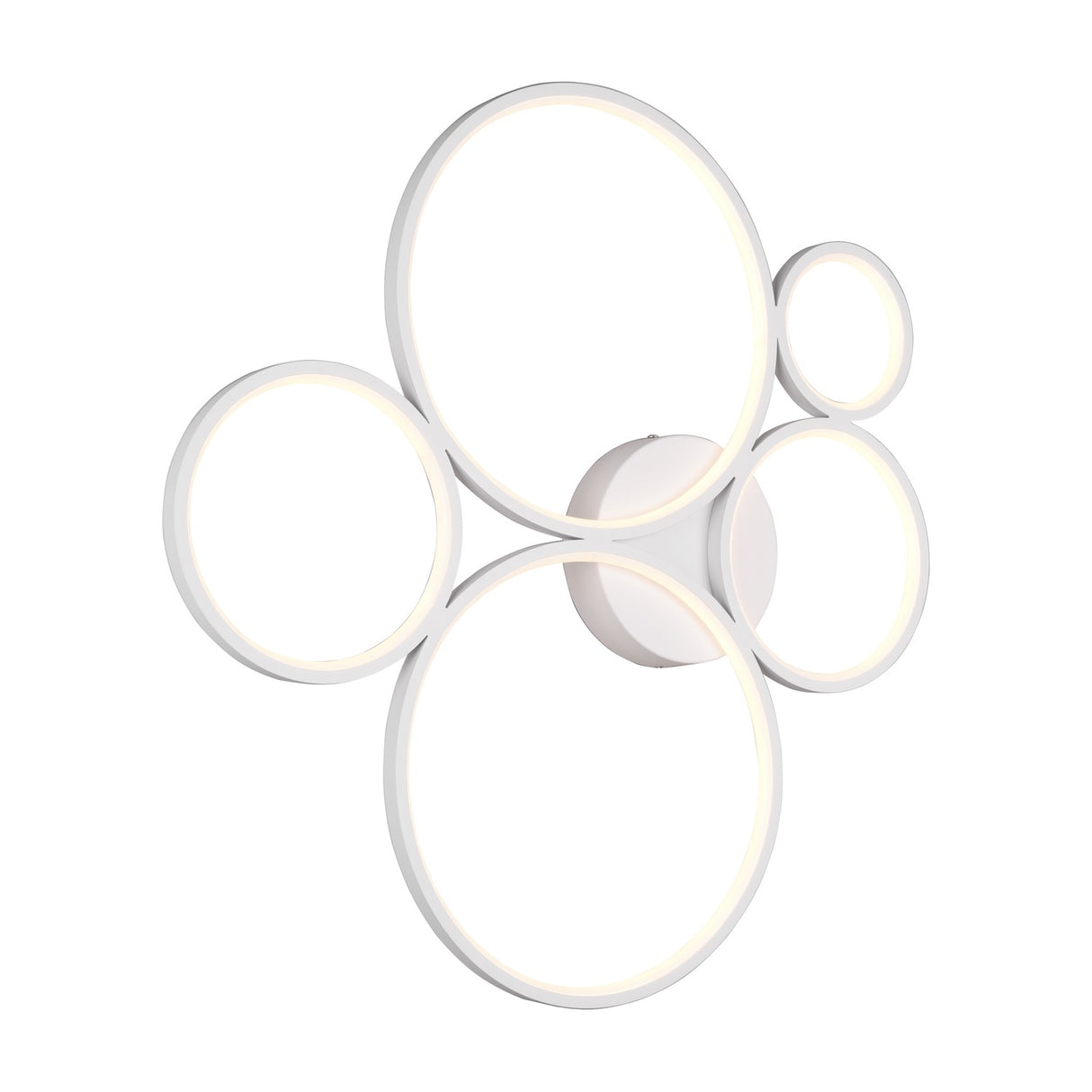 Rondo 5 Light LED Ring Chandelier – Matt White