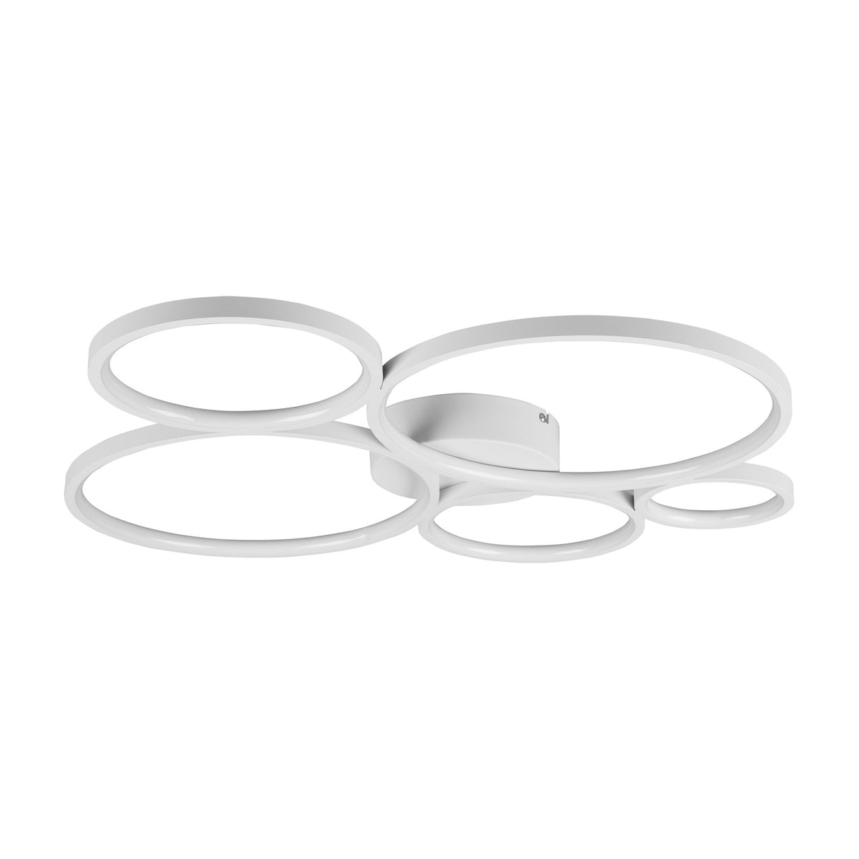 Rondo 5 Light LED Ring Chandelier – Matt White