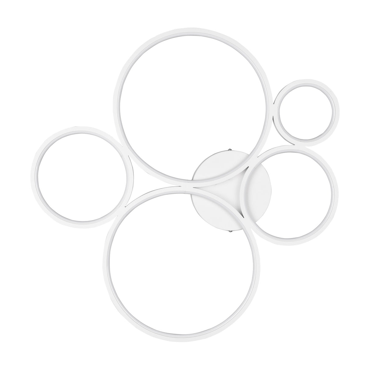 Rondo 5 Light LED Ring Chandelier – Matt White