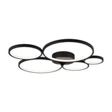 Rondo 5 Light LED Ring Chandelier – Matt Black