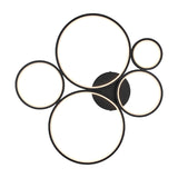 Rondo 5 Light LED Ring Chandelier – Matt Black