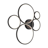 Rondo 5 Light LED Ring Chandelier – Matt Black