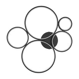Rondo 5 Light LED Ring Chandelier – Matt Black