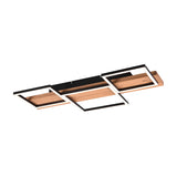Harper 65cm LED Wooden Ceiling Light – Matt Black