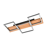 Harper 65cm LED Wooden Ceiling Light – Matt Black