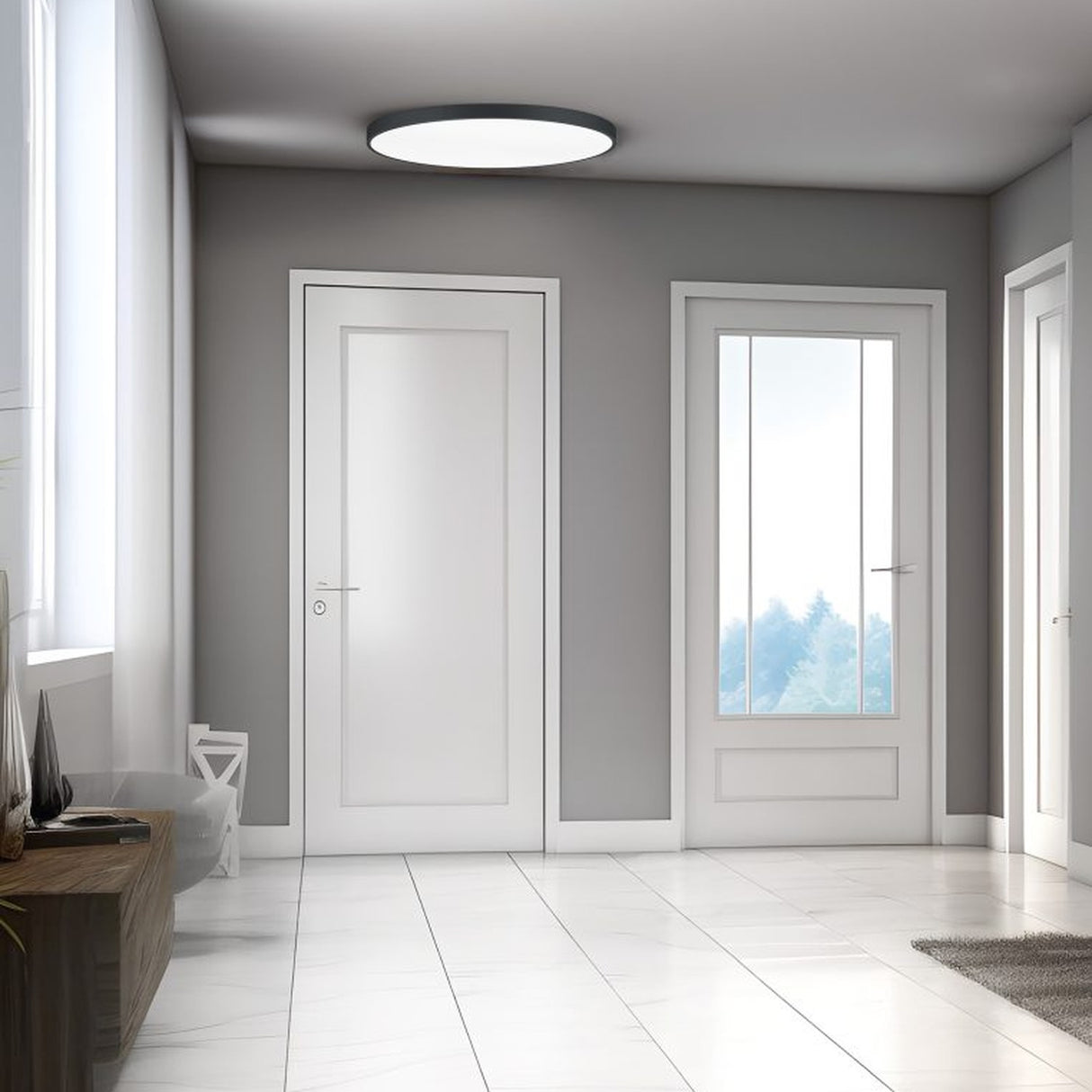 Waco LED Ceiling Light – Matt Black