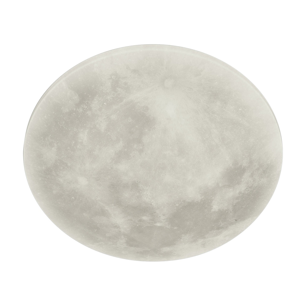 Lunar LED Remote Control Glass Round Ceiling Light – White