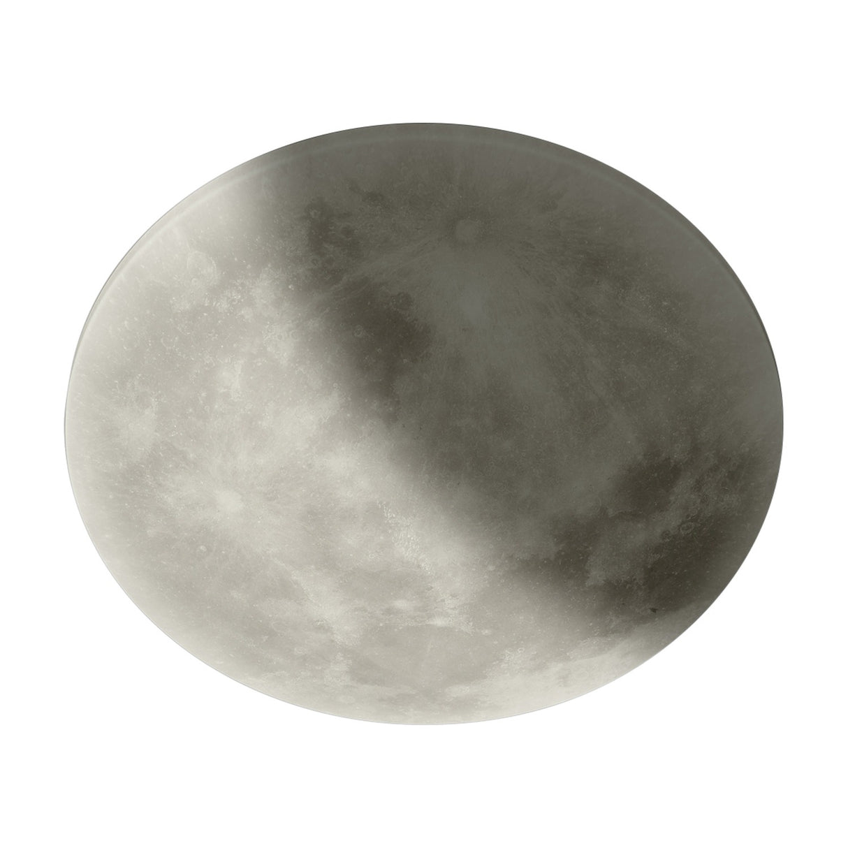 Lunar LED Remote Control Glass Round Ceiling Light – White