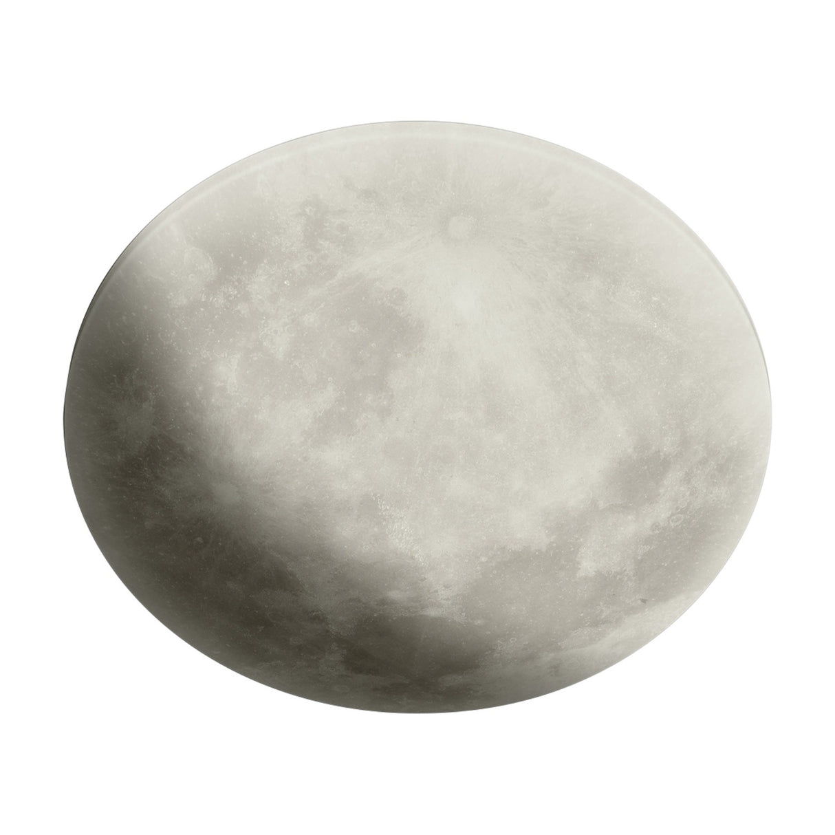 Lunar LED Remote Control Glass Round Ceiling Light – White