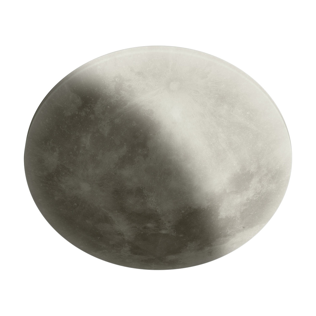 Lunar LED Remote Control Glass Round Ceiling Light – White