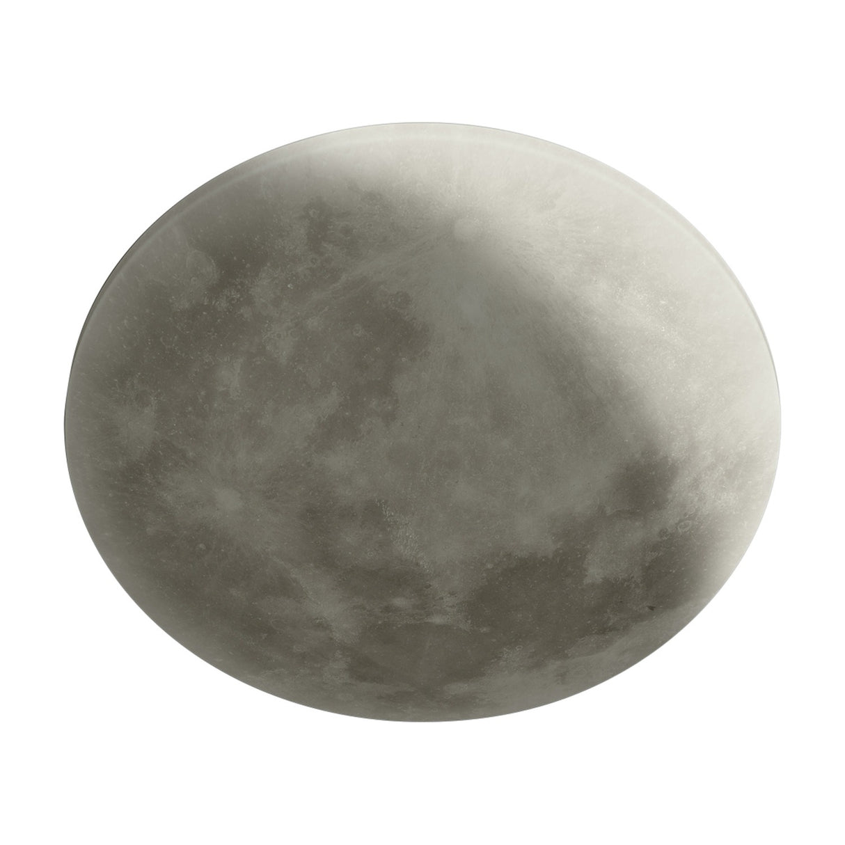 Lunar LED Remote Control Glass Round Ceiling Light – White