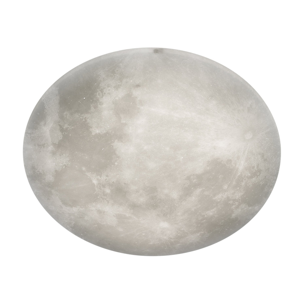 Lunar LED Remote Control Glass Disc Ceiling Light – White