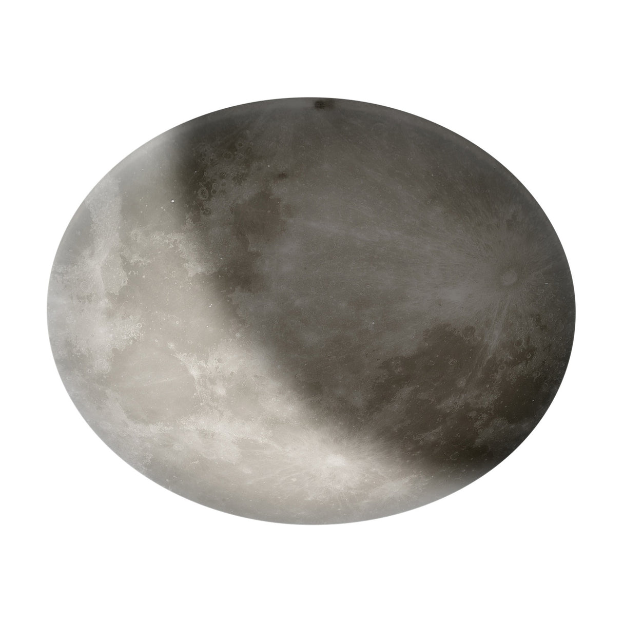 Lunar LED Remote Control Glass Disc Ceiling Light – White