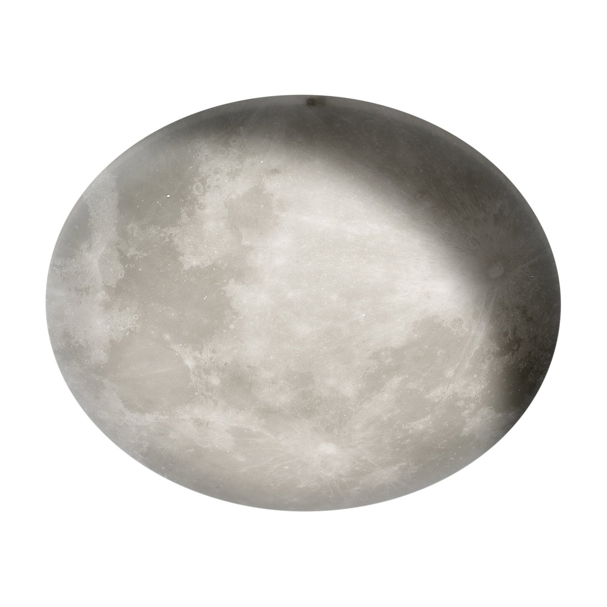 Lunar LED Remote Control Glass Disc Ceiling Light – White