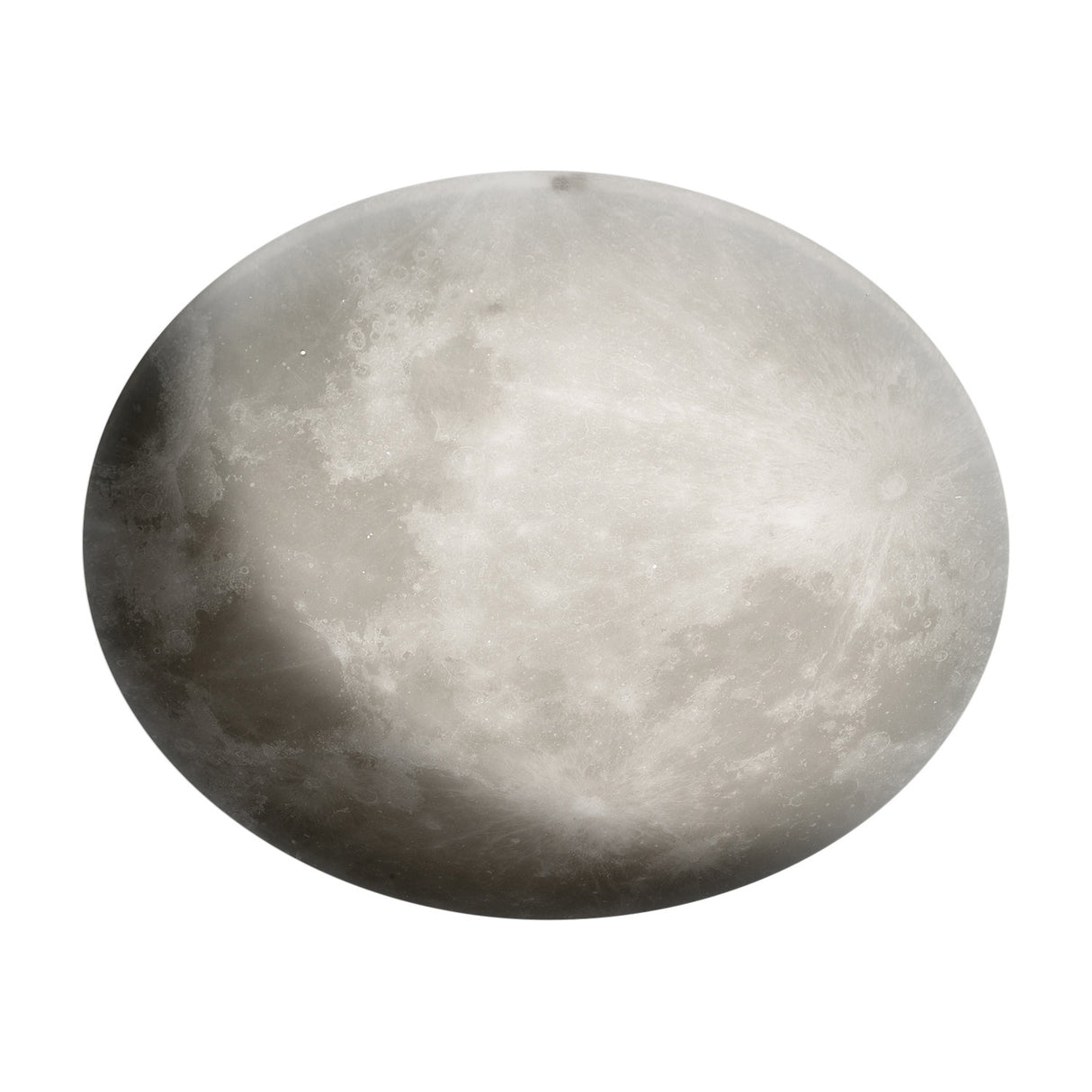 Lunar LED Remote Control Glass Disc Ceiling Light – White