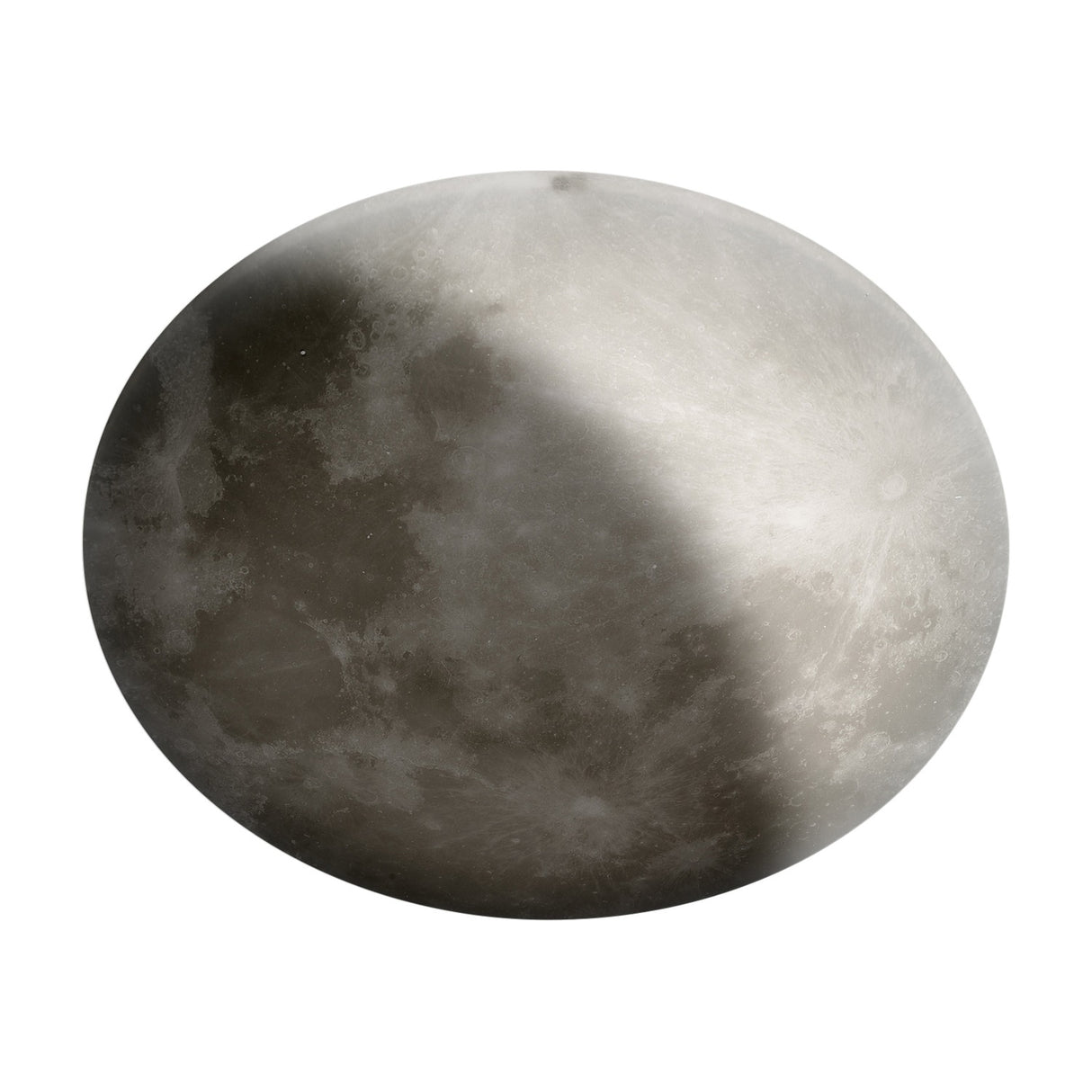 Lunar LED Remote Control Glass Disc Ceiling Light – White