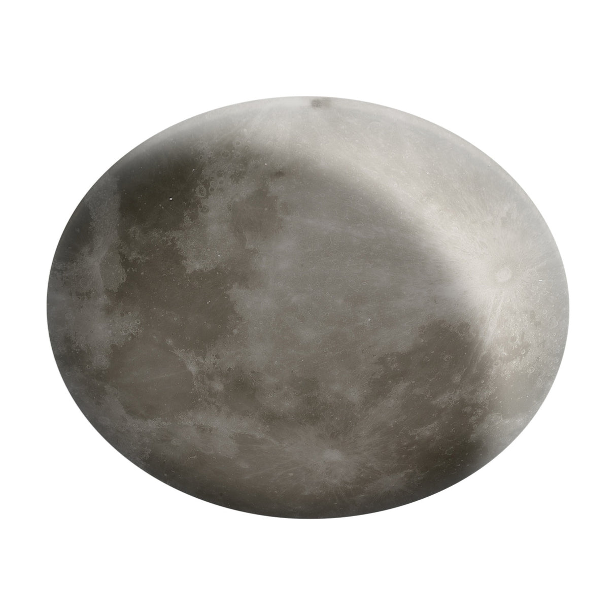Lunar LED Remote Control Glass Disc Ceiling Light – White