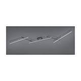 Arvin 6 Light LED Linear Ceiling Light – Matt Black