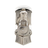 Steam Train Silverplated Money Box with Coin Slot - Silver