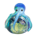 Octopus on Underwater Fish Scene Orb Glass Figurine - Blue
