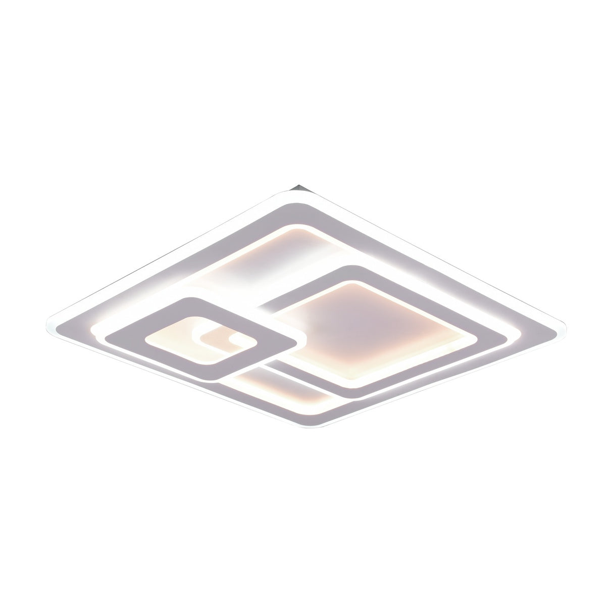 Mita 3 Light LED Square Ceiling Light – Matt White