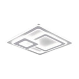 Mita 3 Light LED Square Ceiling Light – Matt White