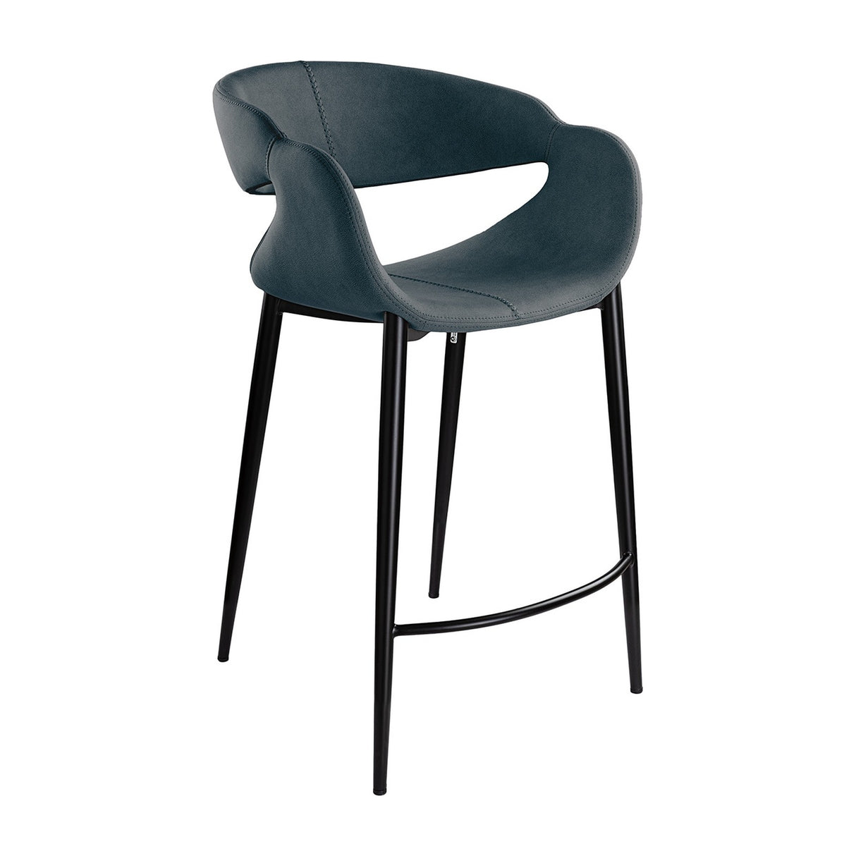 Giro Bar Stool - Dark Blue and Black