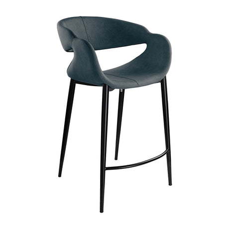 Giro Bar Stool - Dark Blue and Black