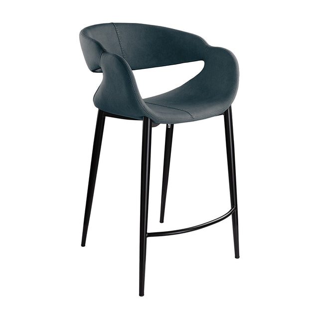 Giro Bar Stool - Dark Blue and Black