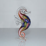 Multicoloured Millefiori Sea Horse Miniature Glass Figurine
